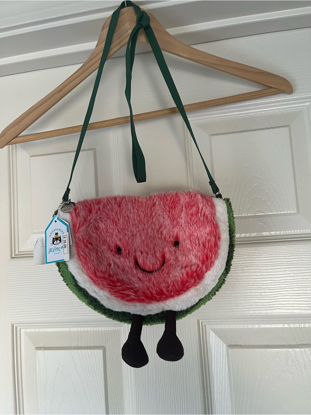 NWT Jellycat Amusables Watermelon purse Plush Crossbody Bag